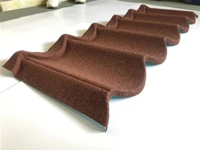 Color Stone Coated Steel Sheet  Colorful Stone Metal Roof Wave Tile