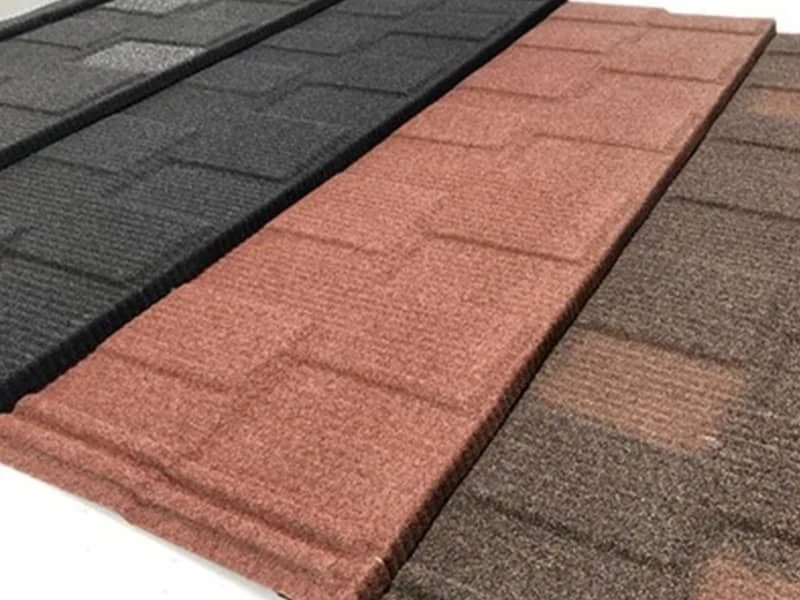 Color Stone Coated Steel Sheet Stone Coated Metal Shingle Tiles